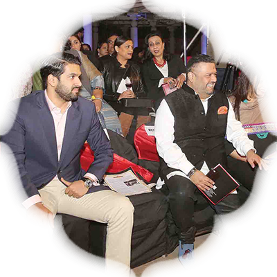 Couturier Manav Gangwani and Sheiba Anand, President Retail, PC Jeweller with the Sunday Standard Editor Ravi Shankar