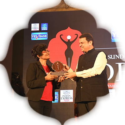 Social revolutionary Robin Chaurasiya receiving the Devi Award