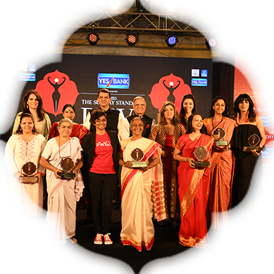 Eleven Devis pose with their award in Mumbai