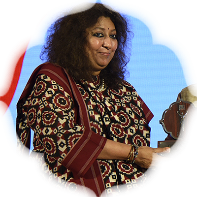 Craft revivalist and Textile conservationist Madhu Jain wins teh award for creating the world's first totally biodegradable textile