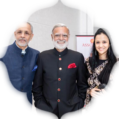 Chairman of the Express Publications Manoj K Sonthalia, Editorial director of the New Indian Express Group Prabhu Chawla and Neha Sonthalia pose for a picture