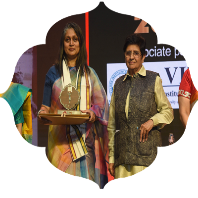Vijayalakshmi Nachiar, Co-Founder, Ethicus receives  Devi Awards, in Chennai on Wednesday. Express / R.Satish Babu