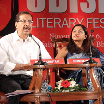 Devdas Chhotray, Susmita Bagchi and Yashodhara Mishra during their session on Is contemporary Odia literature in tune with contemporary Odisha