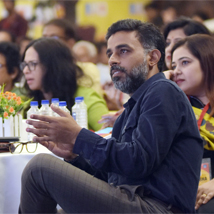 Deputy Resident Editor of TNIE, Siba Mohanty engrossed in listening to the speakers at the sessions of Odisha Literary Festival 2019