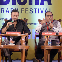 Author Sanjay Dixit, Writer Samhita Arni, Consulting Editor of The New Indian Express Ravi Shankar Etteth, <br/>Writer Ratan Sharda, and Journalist Saba Naqvi (L-R) during 'The History We Were Taught: Bunkum or Brilliant' session