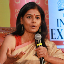 Bollywood actor Nandita Das speaking during her session 'Partitions of the Mind: Why Manto's Words live'