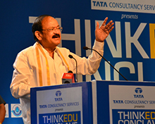 Vice President Venkaiah Naidu delivering the Opening keynote address at the sixth edition of ThinkEdu in Chennai