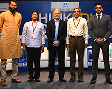 Panelists pose for a group photo with The New Indian Express' editorial director Prabhu Chawla.