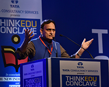 Rakesh Sinha speaks at ThinkEdu 2018.