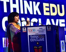 CBSE Chairperson Anita Karwal speaking about her IAS journey at ThinkEdu 2019