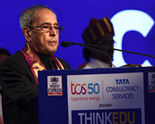 Bharat Ratna Pranab Mukherjee delivers his address on inclusion, sedition and the need for plurality in Bharat at the ThinKEdu Conclave 2019
