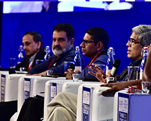 Prof E Suresh Kumar, Vice Chancellor, English and Foreign Languages University at the ThinkEdu Conclave 2019 speaking about investments in education research and infra