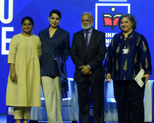 Kangna Ranaut, Actor, speaks on the topic 'Playing Women Heroes: Why We Need More of Them' at a session chaired by Kaveree Bamzai Senior Journalist at the ThinkEdu conclave 2020 hosted by The New Indian Express