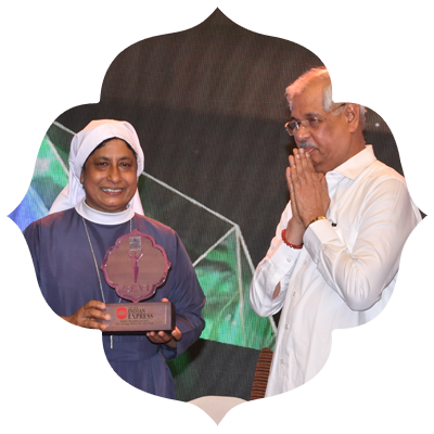 Rev Sister Roselin Chirayil, founder of Snehatheeram, the guardian angel of the mentally ill, shunned by society, received the Devi Award.