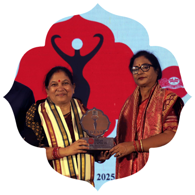 Nibedita Lenka receving the Devi Awards