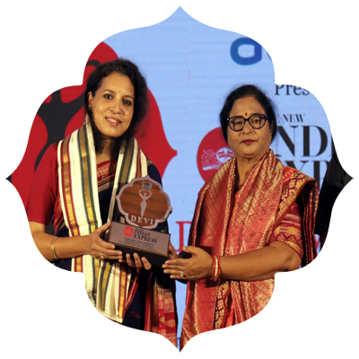 Vijaya Amujure receving the Devi Awards