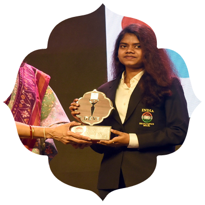 Jerlin Anika honoured with Devi Award for her excellence beyond limitations.