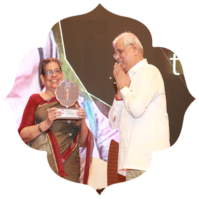 V P Suhara, social activist and writer, who has been fighting for Muslim women's rights, received the Devi Award.