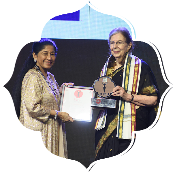 Deborah Thiagarajan honoured with the Devi Award for her incredible work in arts and culture. 