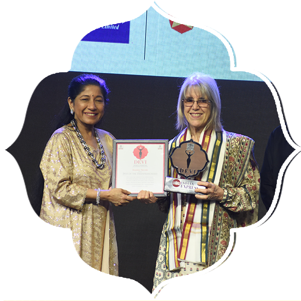  Devi of Disenfranchised Susanne Turcotte honoured with Devi Award in Chennai.