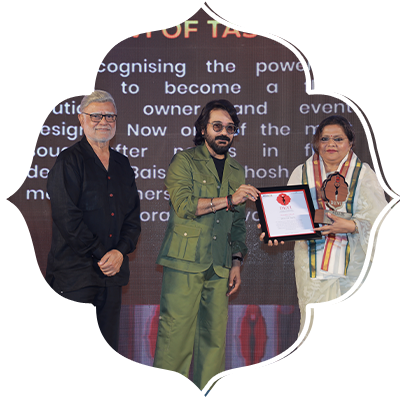 Turning creativity into enterprise-Baisakhi Ghosh honoured as Devi of Taste at Devi Awards 2026.