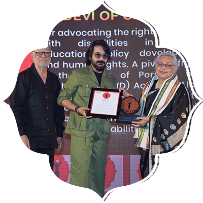 A powerful advocate for inclusion-Aloka Guha honoured as Devi of Change at Devi Awards 2026.